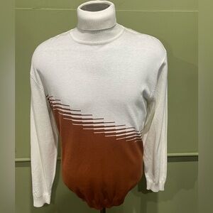Lavane sweater turtleneck cream/cognac regular fit